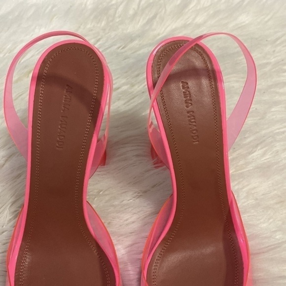 New Amina Muaddi Begum Glass pointed toe slingback pump size 39EU - Picture 4 of 15